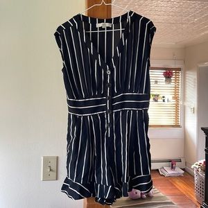Loft Striped Short Sleeve Romper Size 8